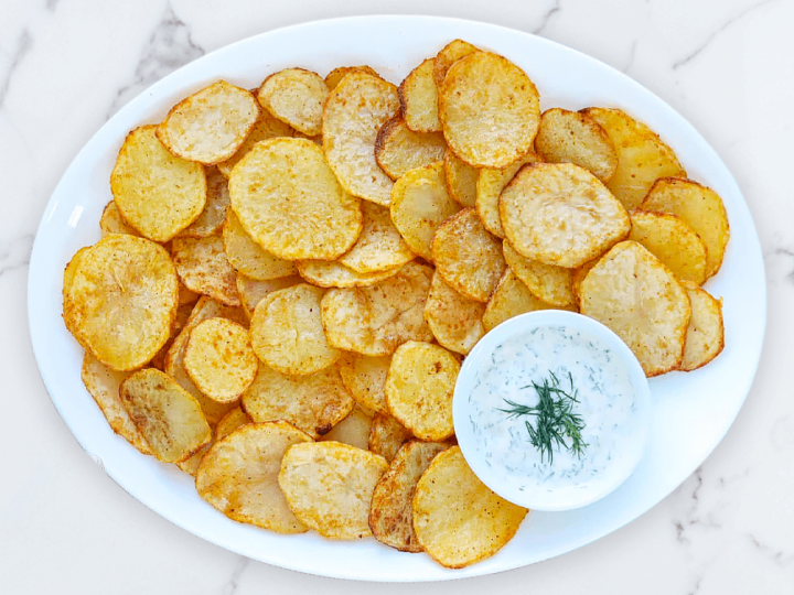 Easy Microwave Potato Chips Recipe • quick and healthy!